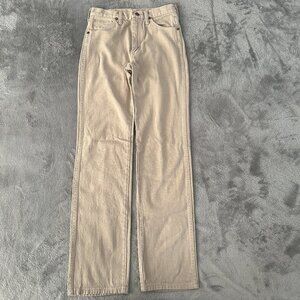 Vintage Wrangler Made in USA Tan Jeans 28x34 (32) Straight Leg Cowboy